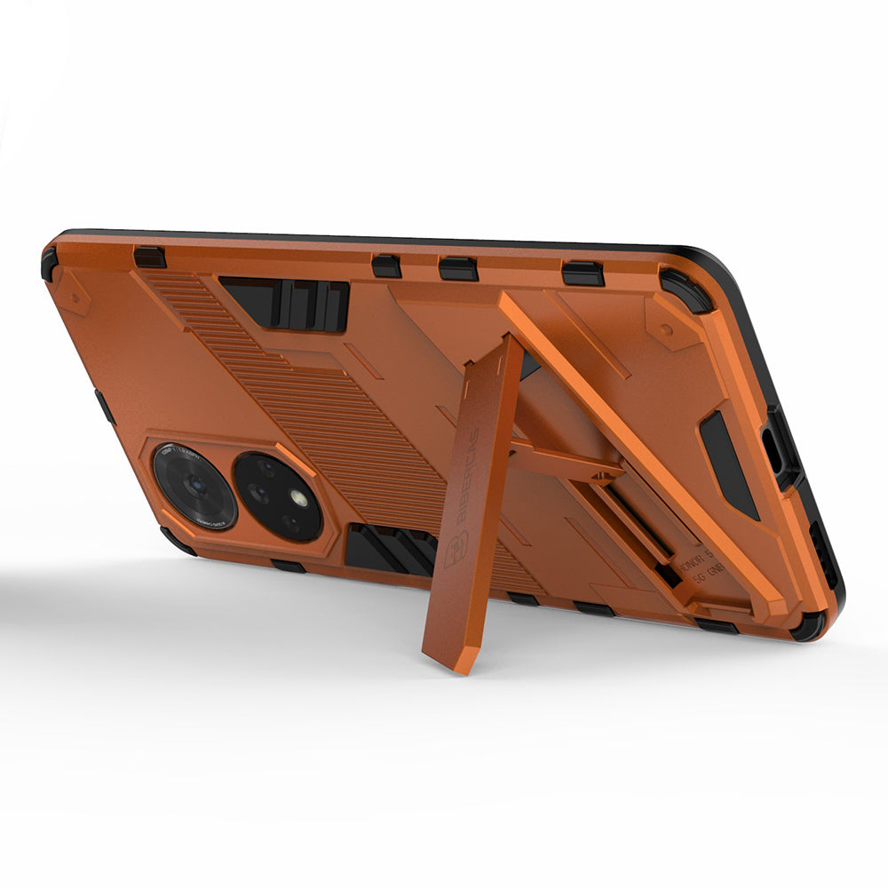 PC + TPU Hybrid Phone Case Shockproof Cover with Kickstand for Honor 50