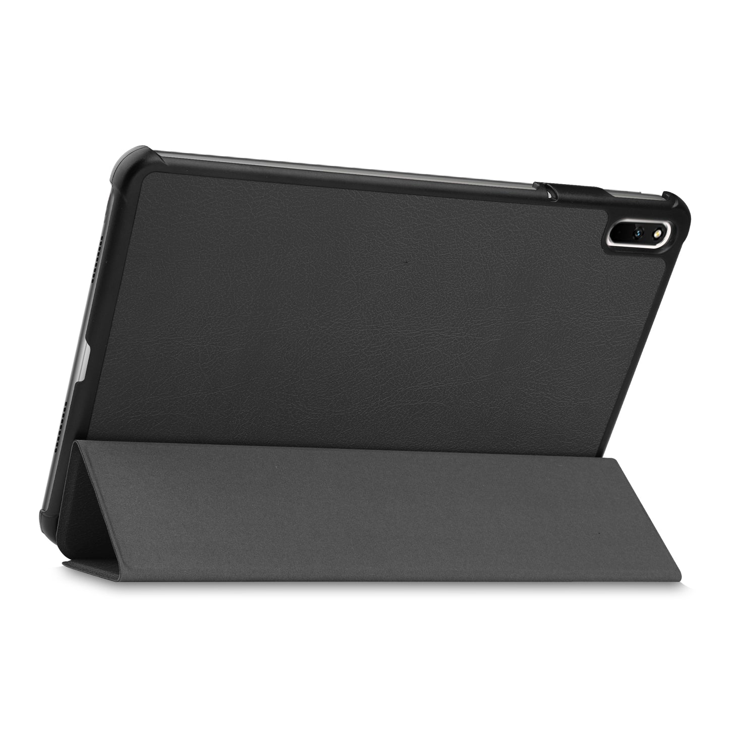 For Huawei MatePad 11 (2021) Protective Case Shockproof PU Leather Tablet Shell Three-fold Stand Cover Support Auto Wake/Sleep
