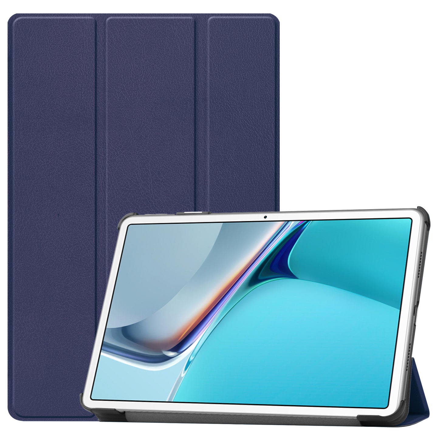 For Huawei MatePad 11 (2021) Protective Case Shockproof PU Leather Tablet Shell Three-fold Stand Cover Support Auto Wake/Sleep