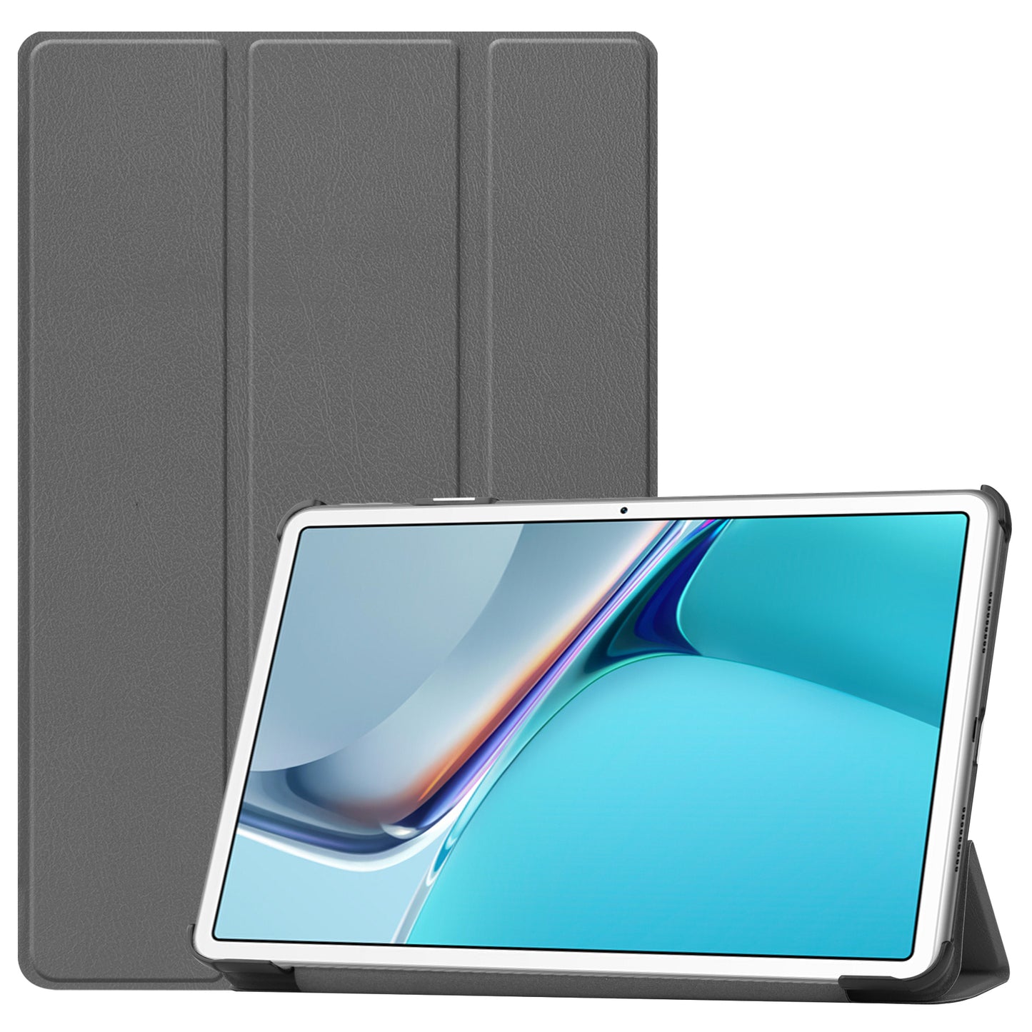 For Huawei MatePad 11 (2021) Protective Case Shockproof PU Leather Tablet Shell Three-fold Stand Cover Support Auto Wake/Sleep