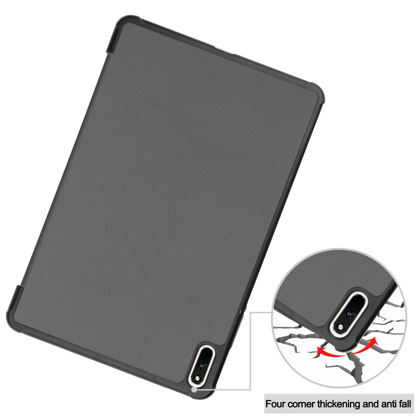 For Huawei MatePad 11 (2021) Protective Case Shockproof PU Leather Tablet Shell Three-fold Stand Cover Support Auto Wake/Sleep