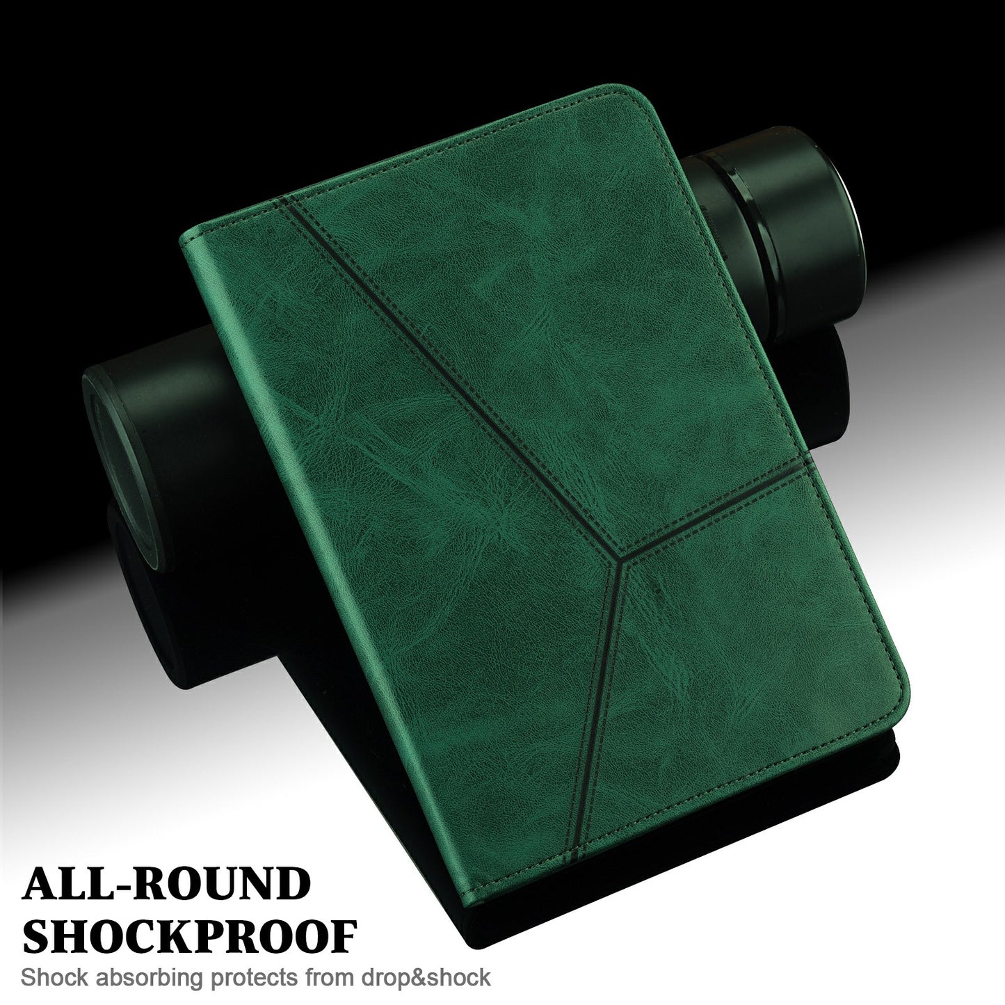 Stitching Line Design Leather Tablet Stand Cover with Card Holder for Huawei MediaPad T5 10.1