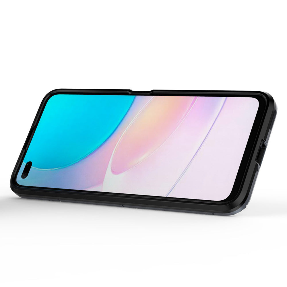Ring Kickstand Hard PC Soft TPU Shockproof Protective Case for Huawei nova 8i (Global Version)/Honor 50 Lite