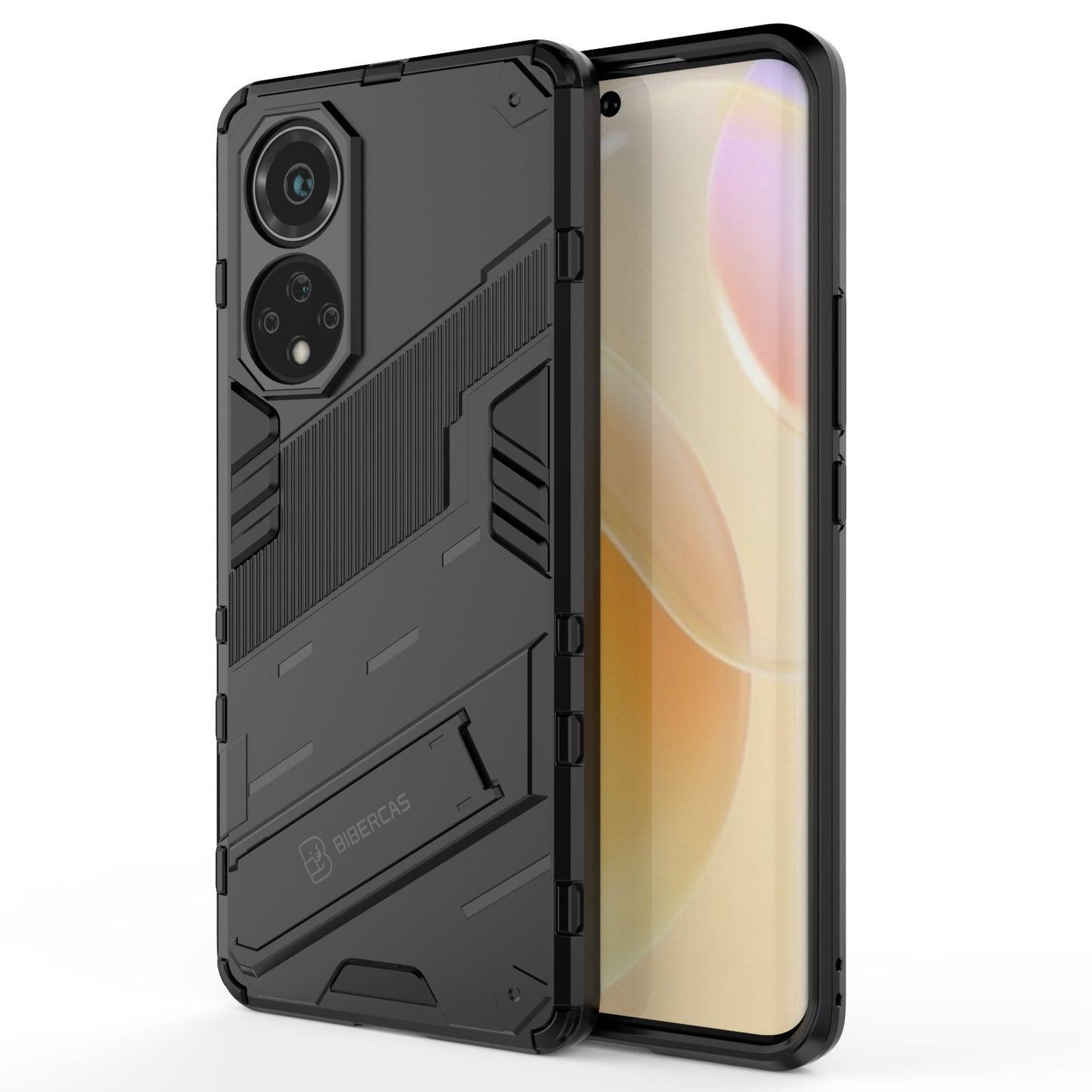 Kickstand Anti-Scratch Anti-Drop Stylish Dual Layer Hard PC Soft TPU Rugged Protective Phone Case for Huawei nova 9/ Honor 50
