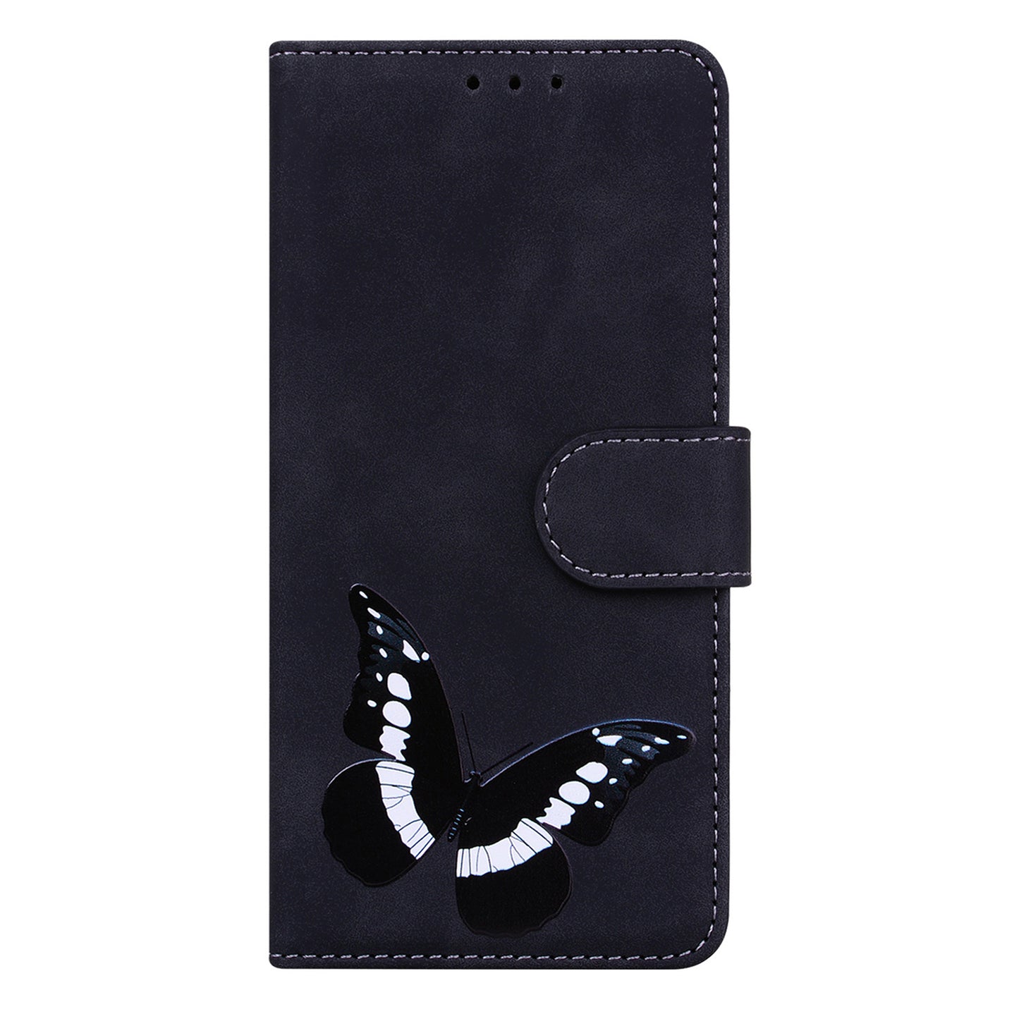 Butterfly Printing Stand Wallet Design Skin Touch Leather Phone Cover for Huawei nova 8i/Honor 50 Lite