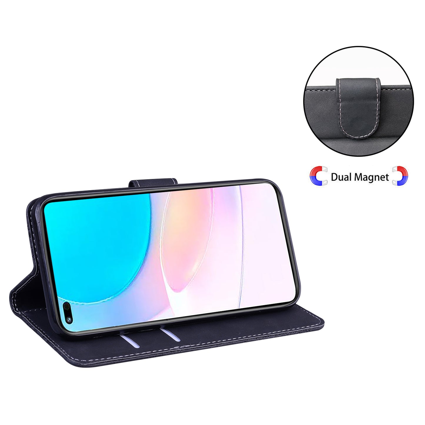 Butterfly Printing Stand Wallet Design Skin Touch Leather Phone Cover for Huawei nova 8i/Honor 50 Lite