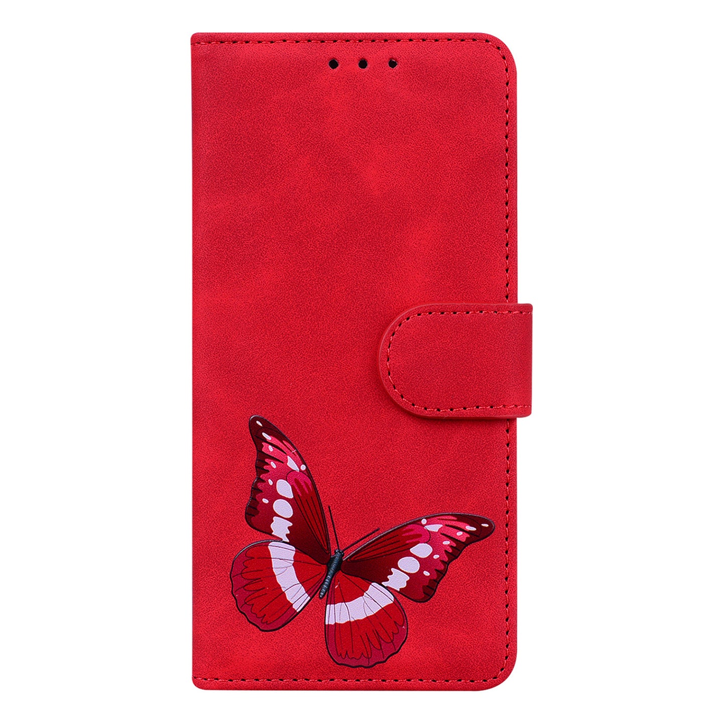 Butterfly Printing Stand Wallet Design Skin Touch Leather Phone Cover for Huawei nova 8i/Honor 50 Lite