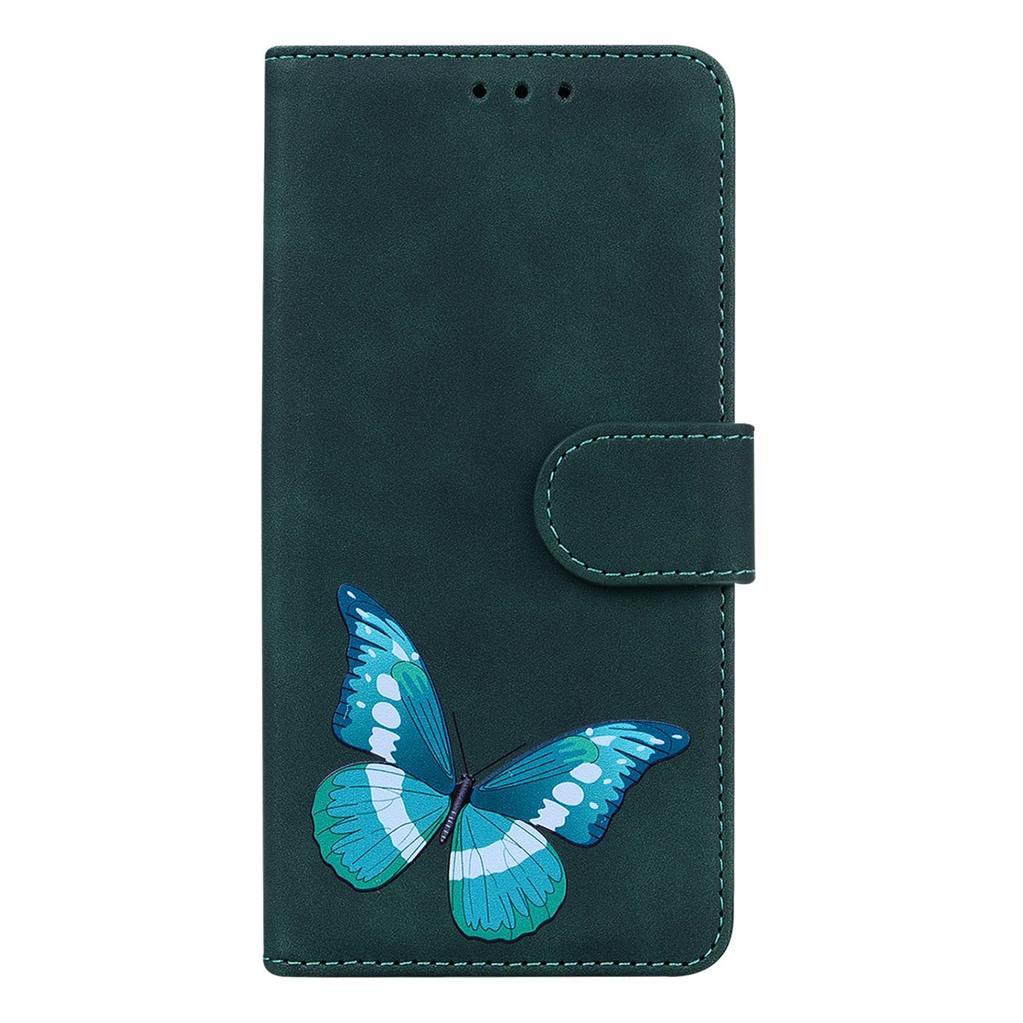 Butterfly Printing Stand Wallet Design Skin Touch Leather Phone Cover for Huawei nova 8i/Honor 50 Lite