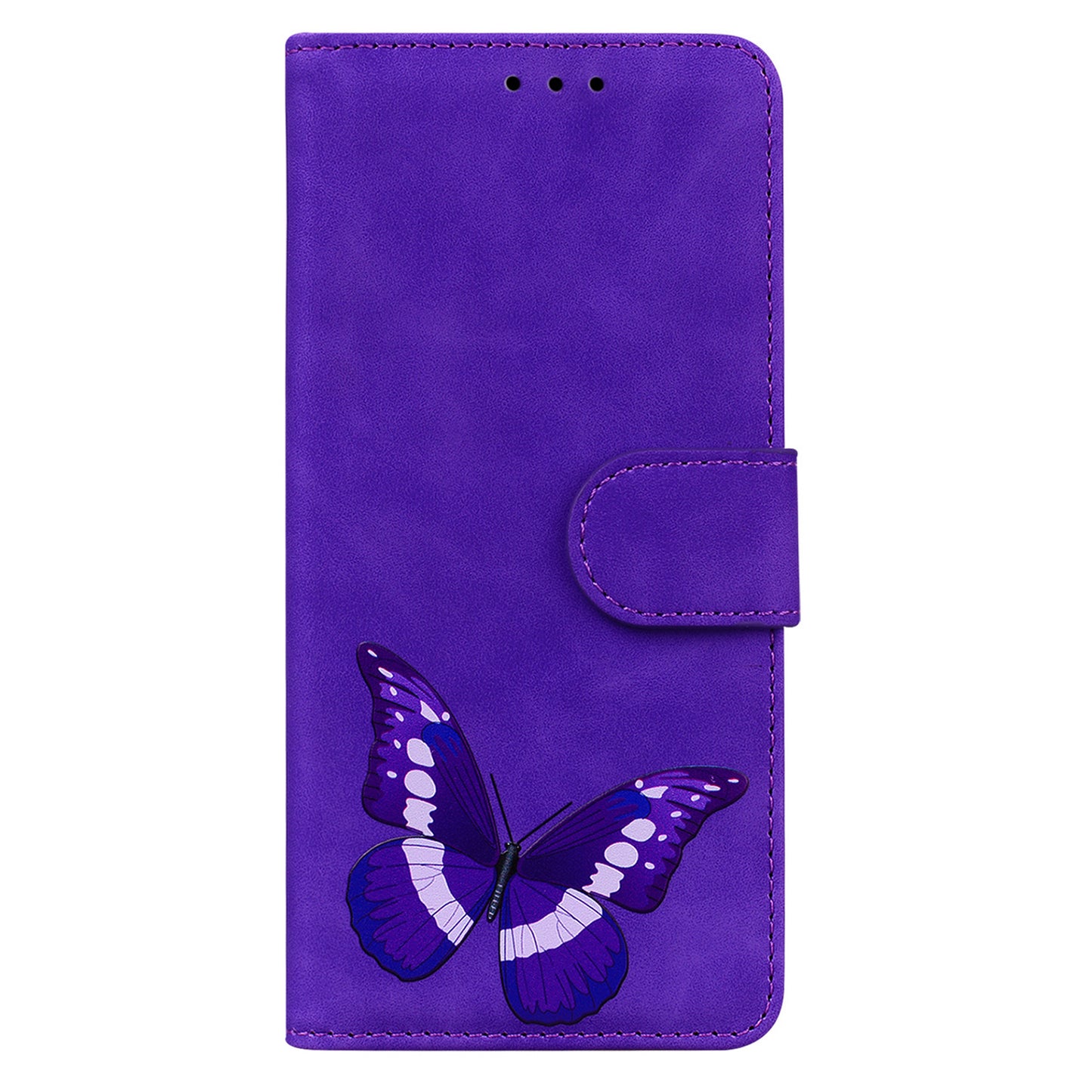 Butterfly Printing Stand Wallet Design Skin Touch Leather Phone Cover for Huawei nova 8i/Honor 50 Lite