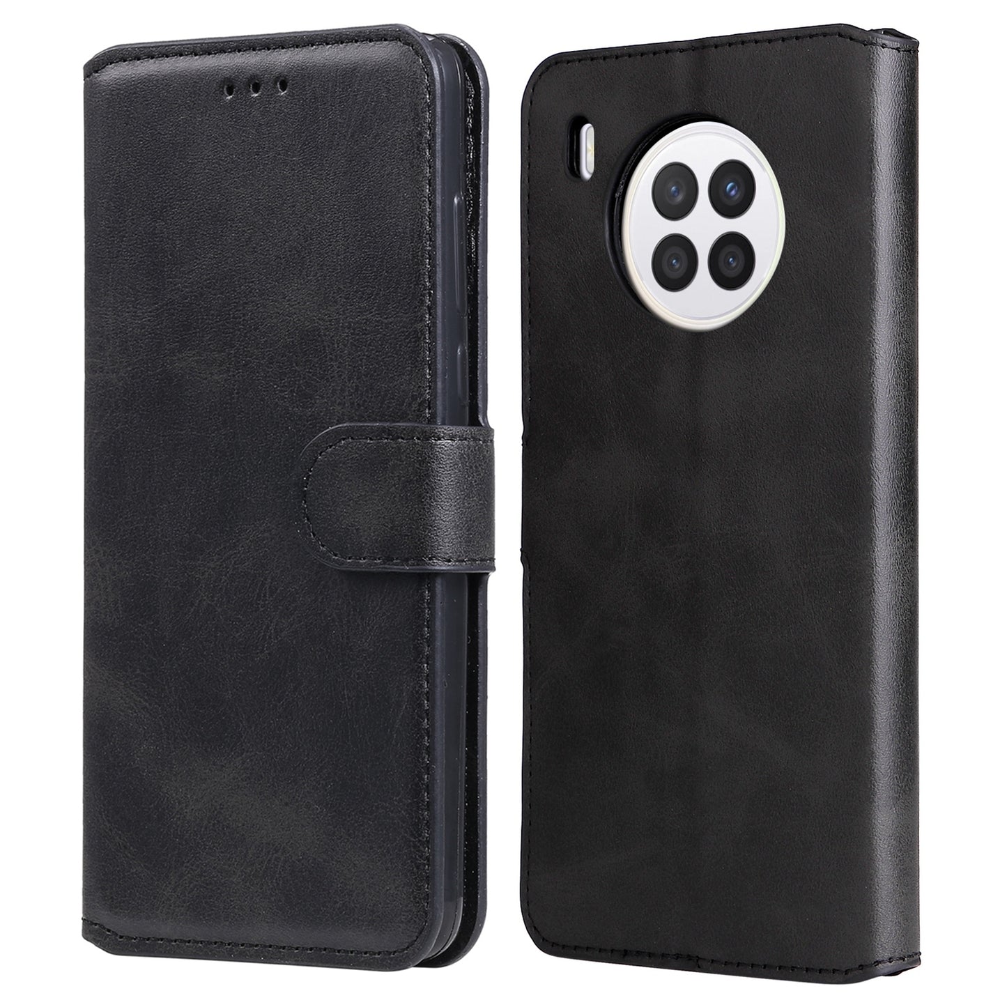 For Huawei nova 8i/Honor 50 Lite 5G Classic Stand Design Cover PU Leather Wallet Drop-proof Flip Phone Case Shell