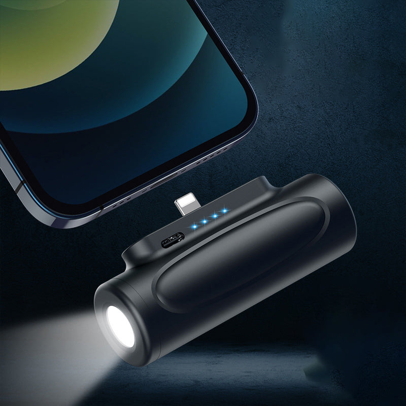 D18 5000mAh Small Portable Charger Mini Power Bank Type-C Compact Phone Charger with Flashlight