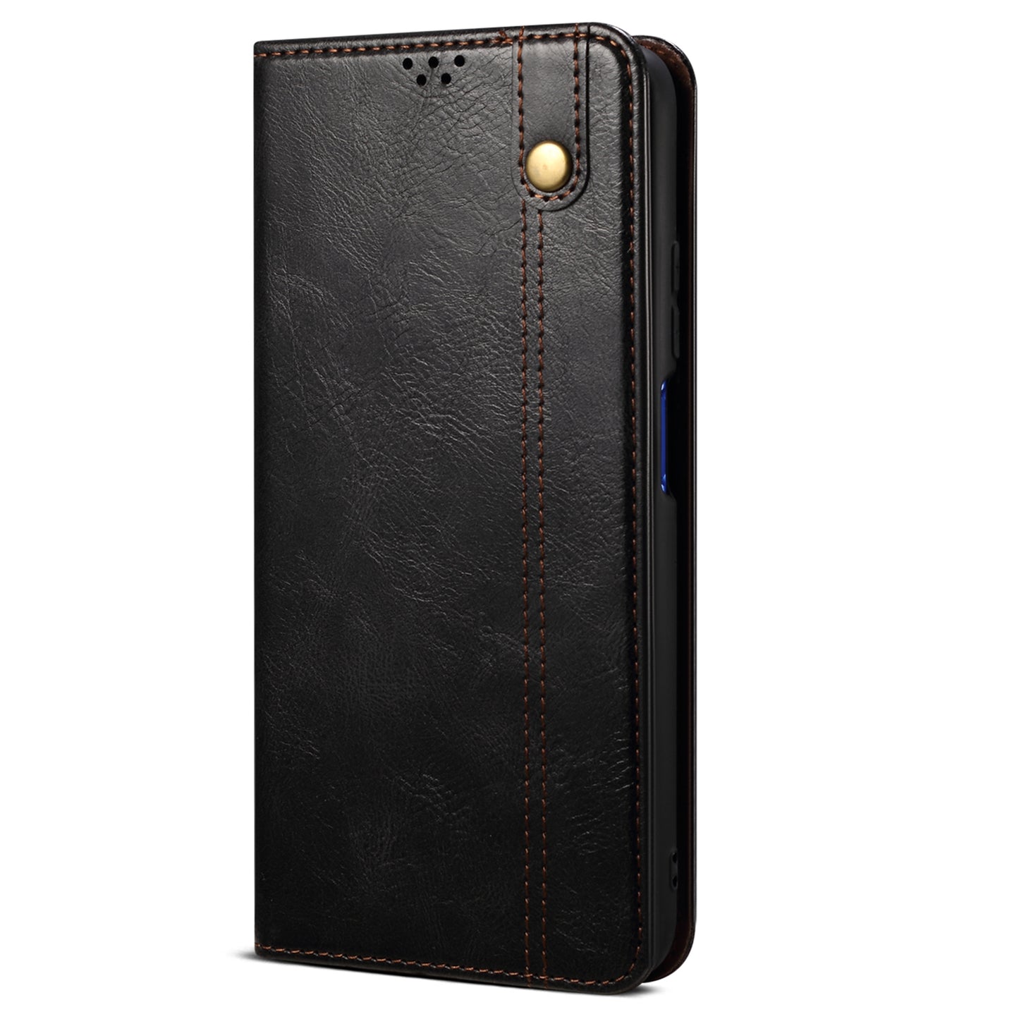 Waxy Crazy Horse Texture Foldable Stand PU Leather + TPU Phone Case with Wallet for Honor 50 Lite/Huawei nova 8i