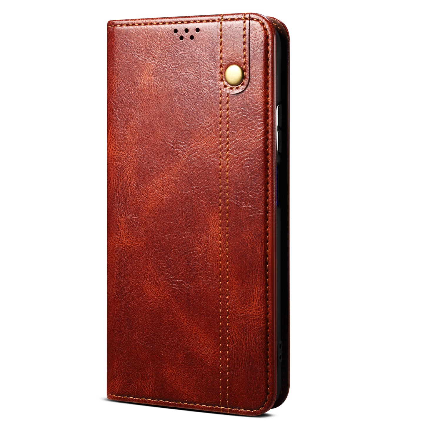 Waxy Crazy Horse Texture Foldable Stand PU Leather + TPU Phone Case with Wallet for Honor 50 Lite/Huawei nova 8i