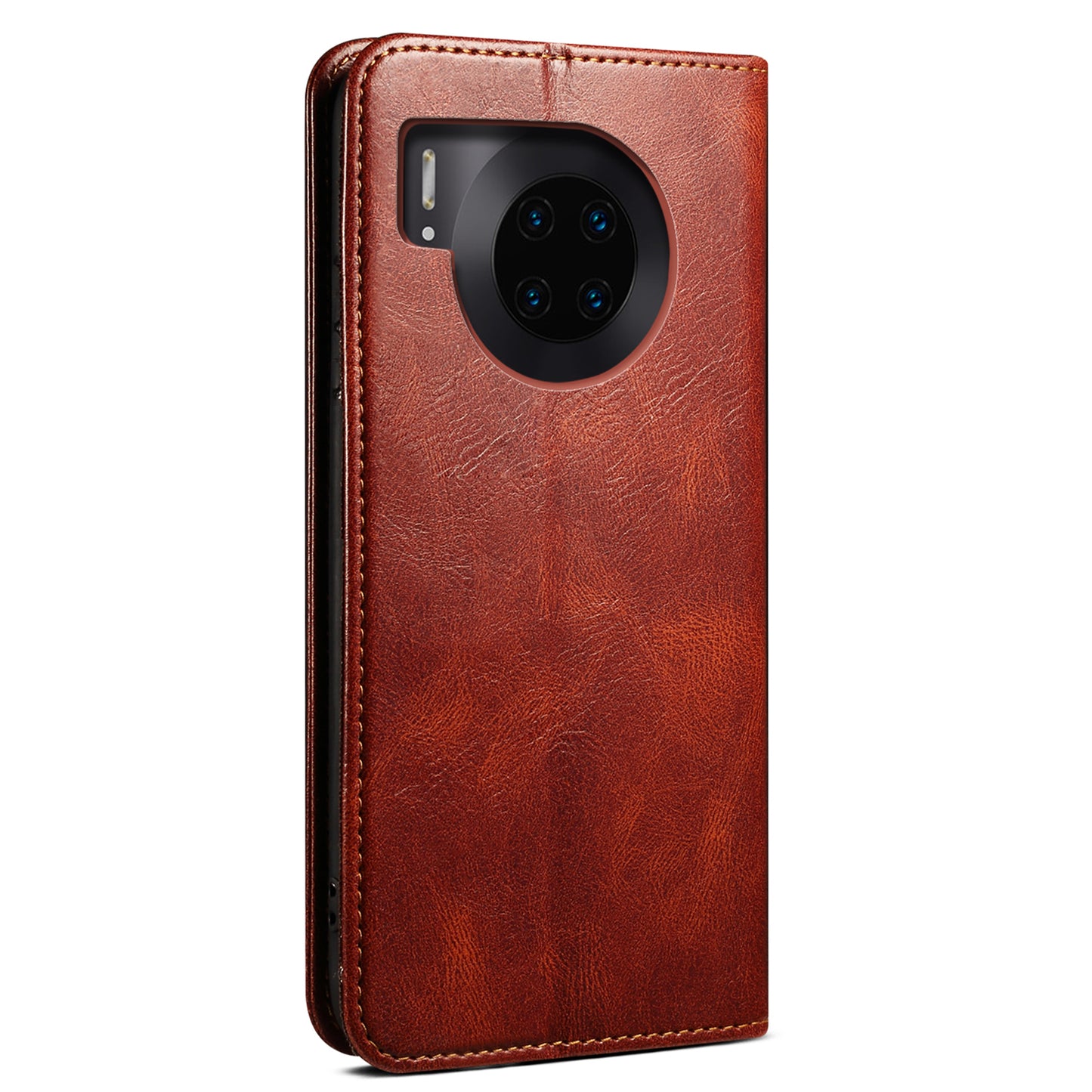 Waxy Crazy Horse Texture Foldable Stand PU Leather + TPU Phone Case with Wallet for Honor 50 Lite/Huawei nova 8i