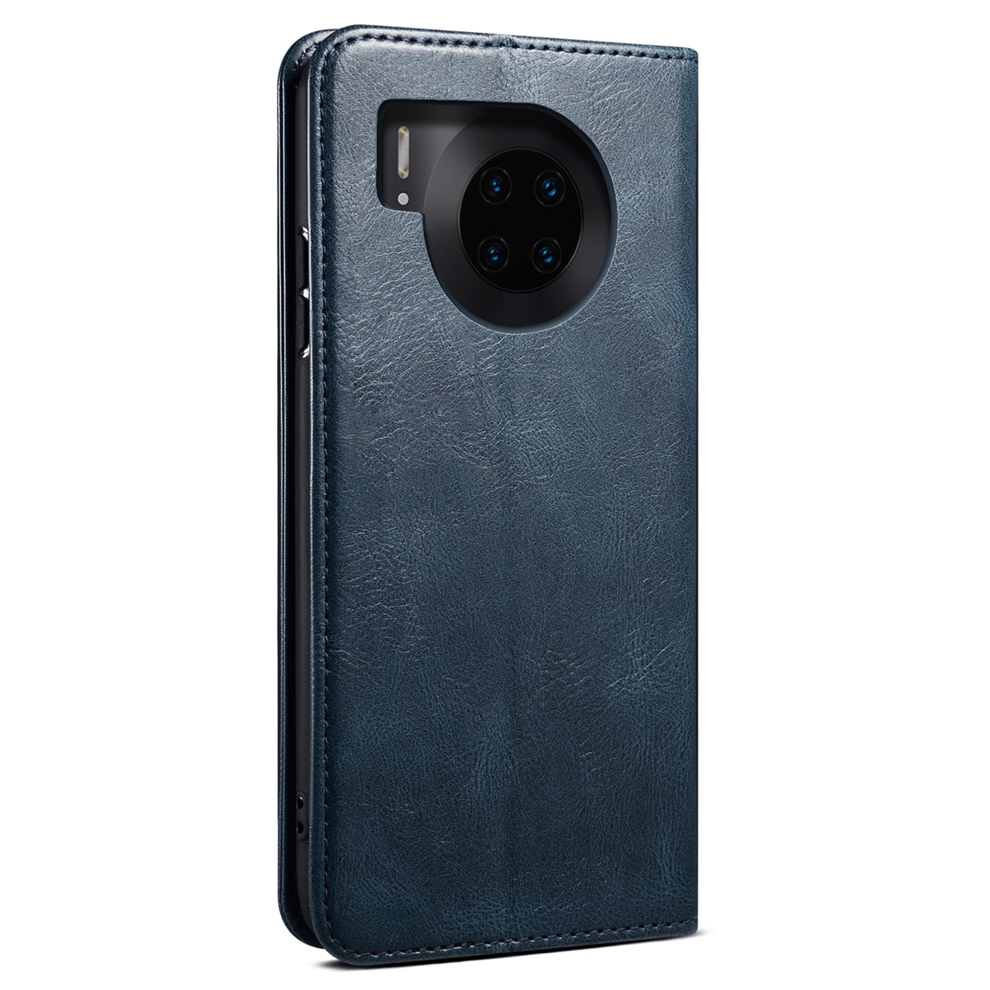 Waxy Crazy Horse Texture Foldable Stand PU Leather + TPU Phone Case with Wallet for Honor 50 Lite/Huawei nova 8i