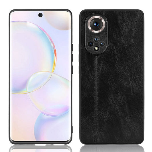 Stitching Line Lightweight Retro Textured PU Leather Coated PC + TPU Phone Cover Case for Honor 50