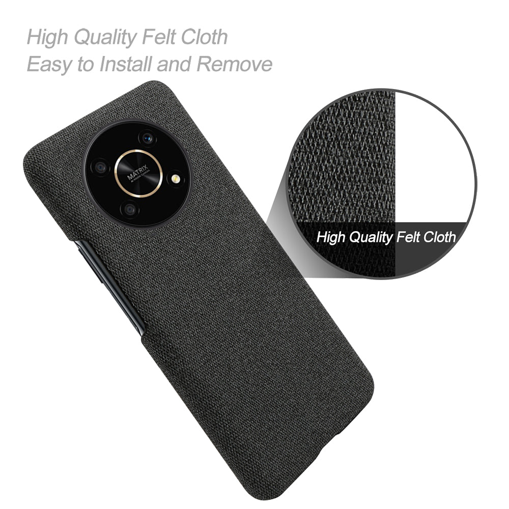 For Honor X30/X9 5G/Magic 4 Lite 5G Solid Color Cloth Coated Phone Case Incomplete Covering Hard PC Protective Cover