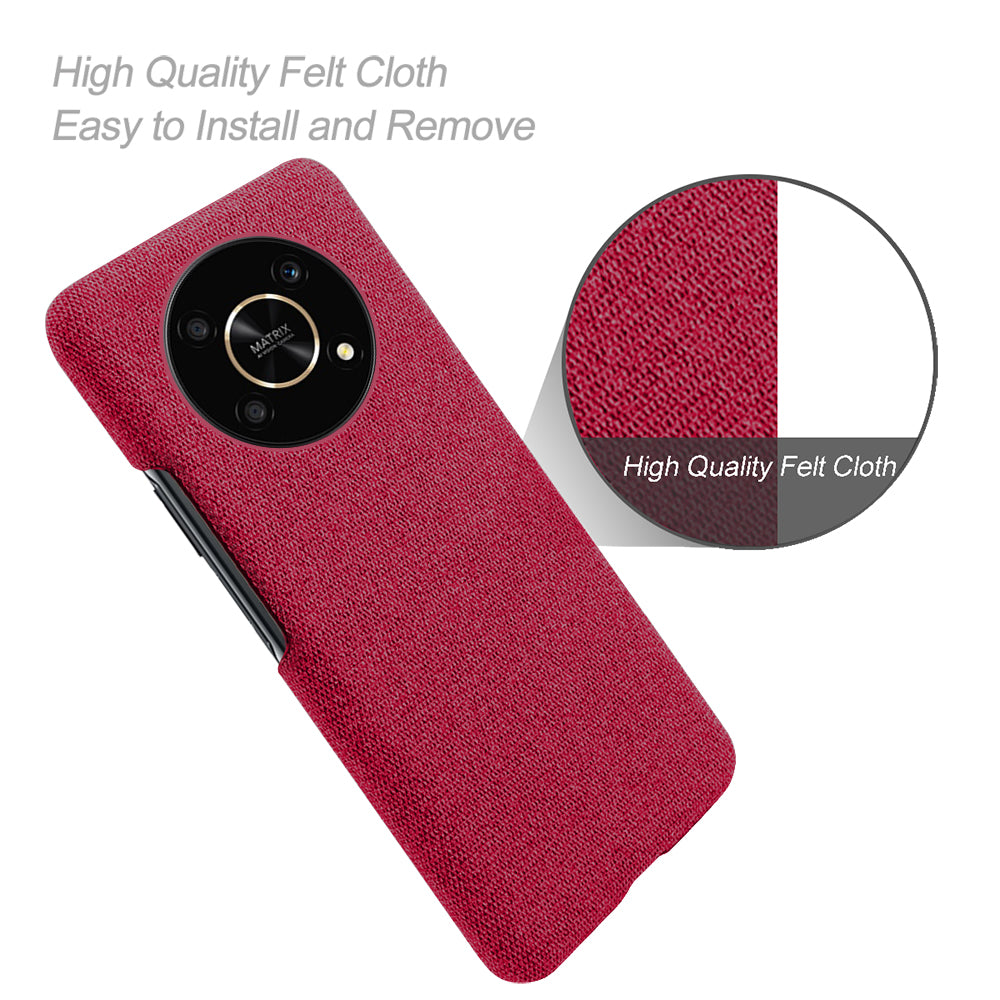 For Honor X30/X9 5G/Magic 4 Lite 5G Solid Color Cloth Coated Phone Case Incomplete Covering Hard PC Protective Cover