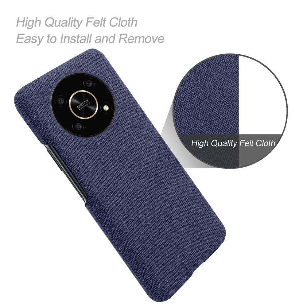 For Honor X30/X9 5G/Magic 4 Lite 5G Solid Color Cloth Coated Phone Case Incomplete Covering Hard PC Protective Cover
