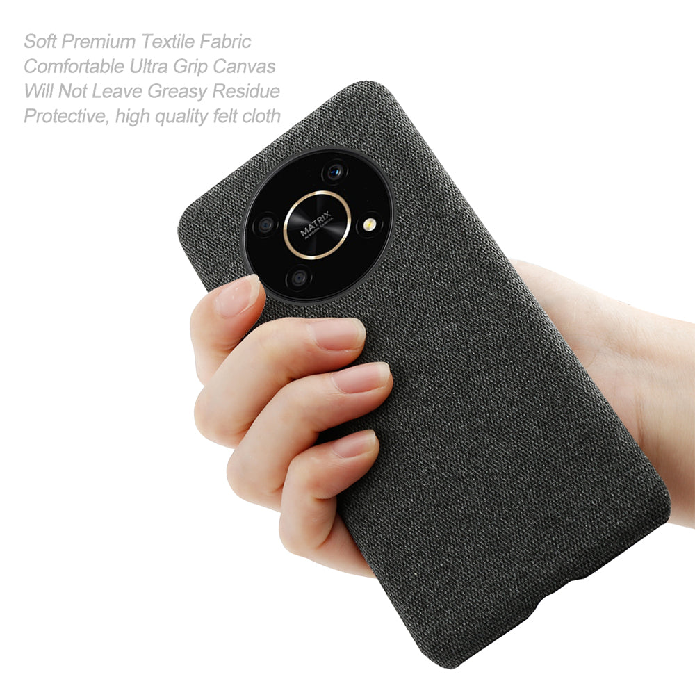 For Honor X30/X9 5G/Magic 4 Lite 5G Solid Color Cloth Coated Phone Case Incomplete Covering Hard PC Protective Cover
