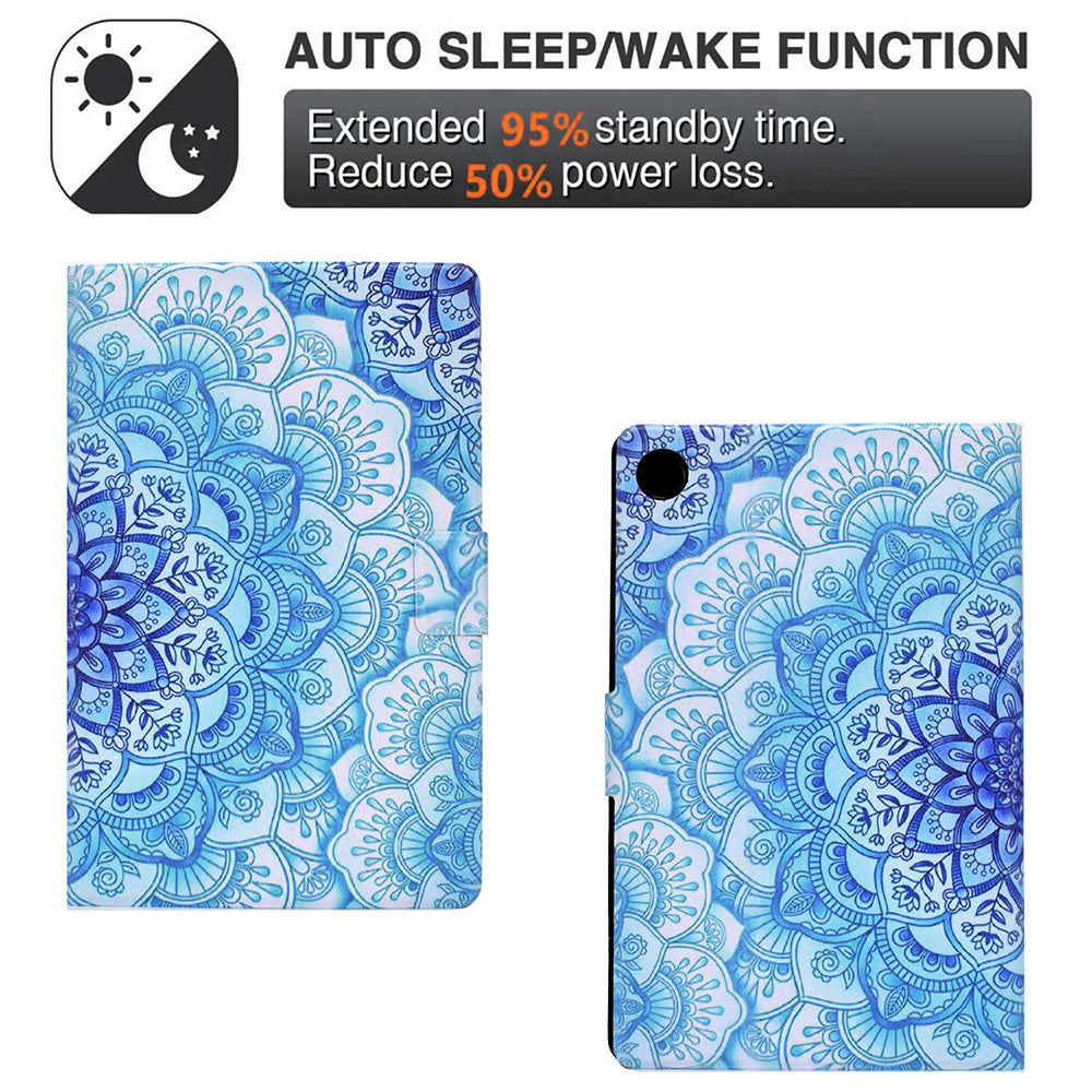 For Huawei MatePad T 10 9.7 inch/T 10S 10.1 inch/Enjoy Tablet 2 10.1 inch/Honor Pad X6 9.7 inch/6 10.1 inch Pattern Printing Leather Case Card Slots Tablet Shell