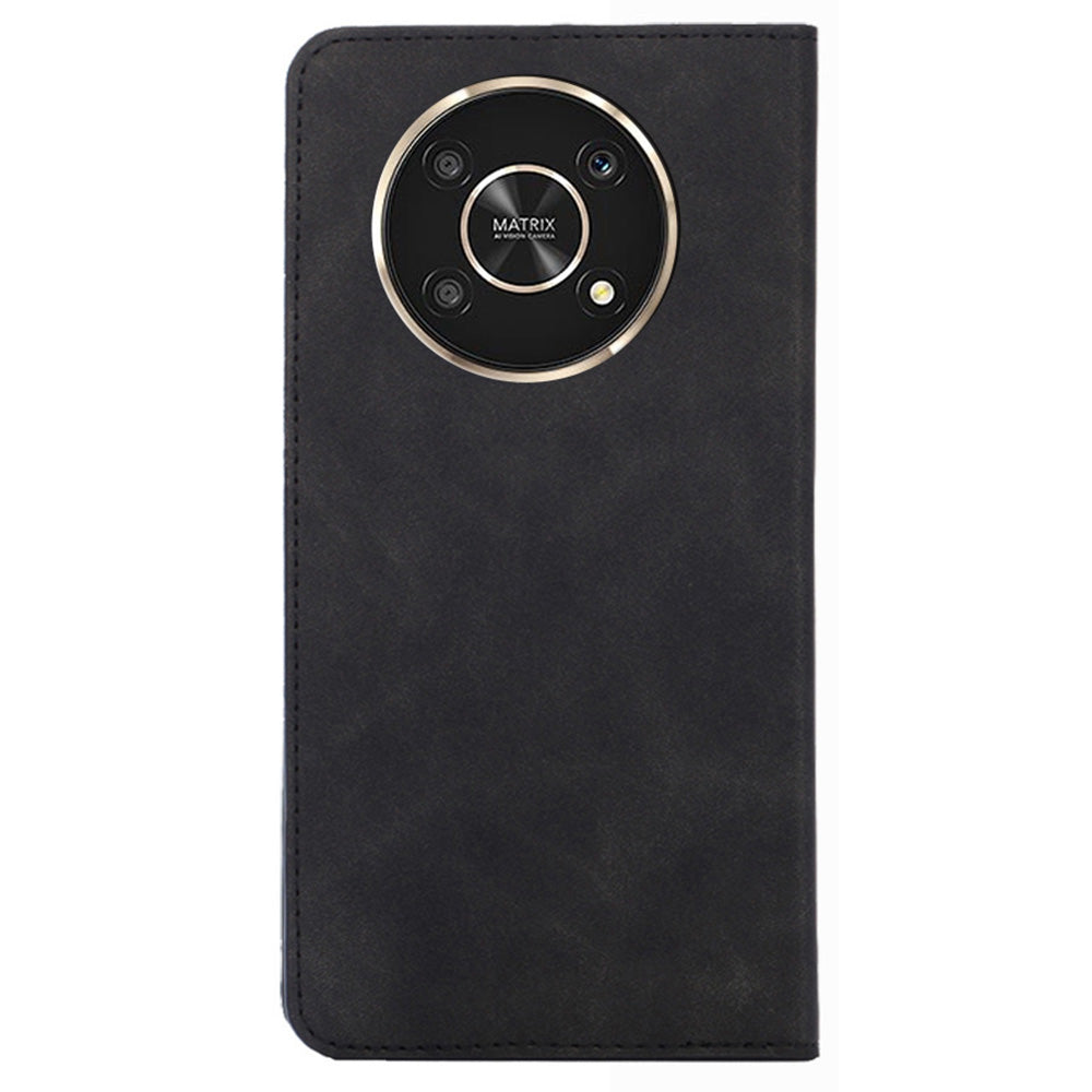 For Honor X30/X9 5G/Magic 4 Lite 5G Auto-absorbed Magnetic Shockproof Skin-touch Feeling Case PU Leather Stand Anti-scratch Mobile Phone Cover