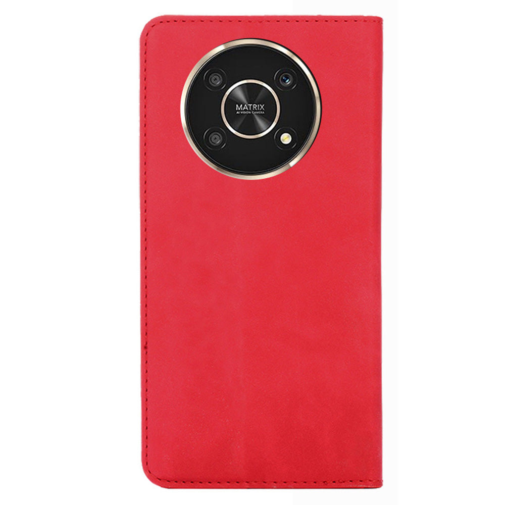 For Honor X30/X9 5G/Magic 4 Lite 5G Auto-absorbed Magnetic Shockproof Skin-touch Feeling Case PU Leather Stand Anti-scratch Mobile Phone Cover