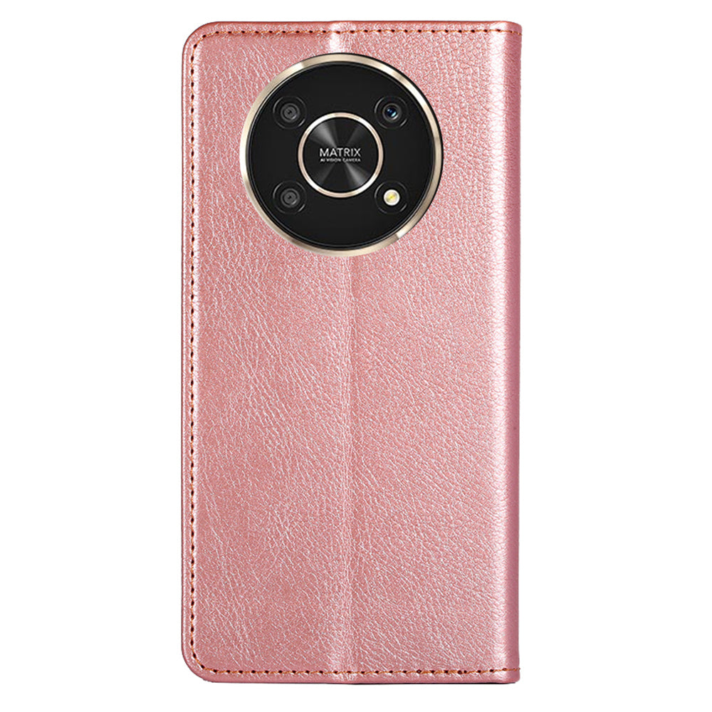For Honor X30/X9 5G/Magic 4 Lite 5G Auto Magnetic Closed Anti-scratch Anti-fall Cover PU Leather + TPU Well-protected Wallet Stand Phone Shell Case