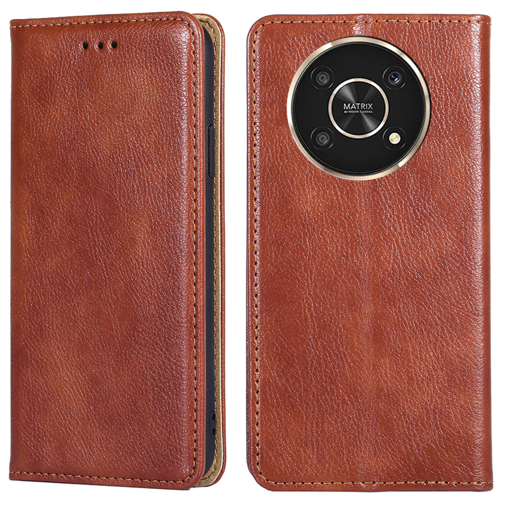 For Honor X30/X9 5G/Magic 4 Lite 5G Auto Magnetic Closed Anti-scratch Anti-fall Cover PU Leather + TPU Well-protected Wallet Stand Phone Shell Case