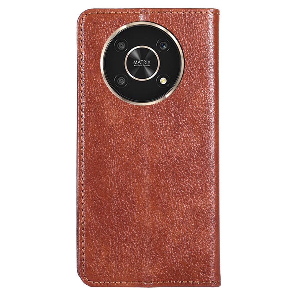 For Honor X30/X9 5G/Magic 4 Lite 5G Auto Magnetic Closed Anti-scratch Anti-fall Cover PU Leather + TPU Well-protected Wallet Stand Phone Shell Case