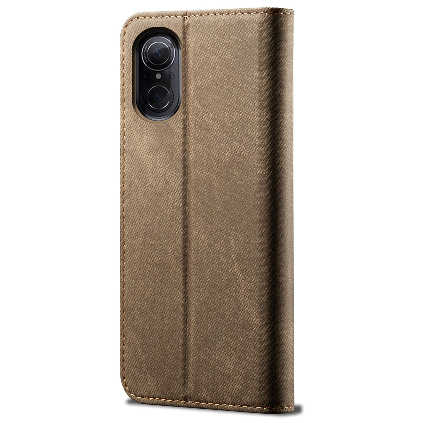 For Huawei nova 9 SE Magnetic Suction Jeans Cloth Texture Folio Case PU Leather Stand Wallet Flip Cover