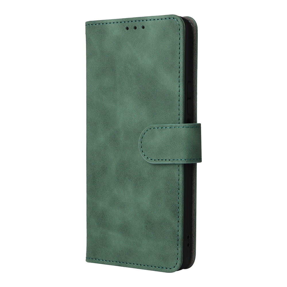 For Honor X8 Skin-touch Feeling Wallet Phone Case Flip Folio PU Leather Folding Stand Cover with Strap