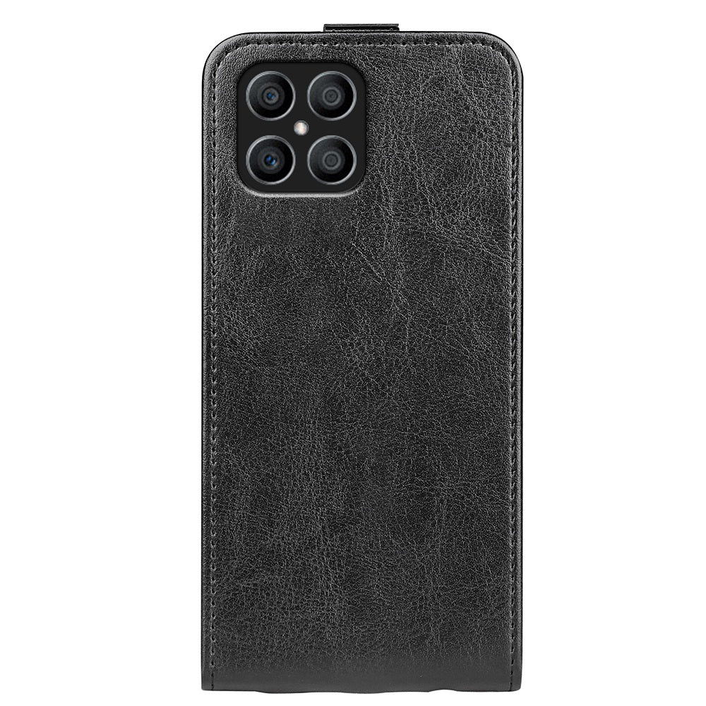 For Honor X8 Crazy Horse Texture Vertical Flip PU Leather Case Mobile Phone Shell with Card Holder