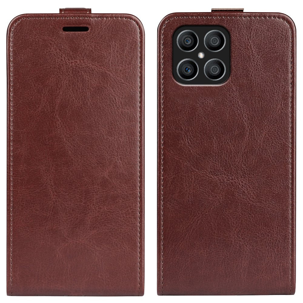 For Honor X8 Crazy Horse Texture Vertical Flip PU Leather Case Mobile Phone Shell with Card Holder
