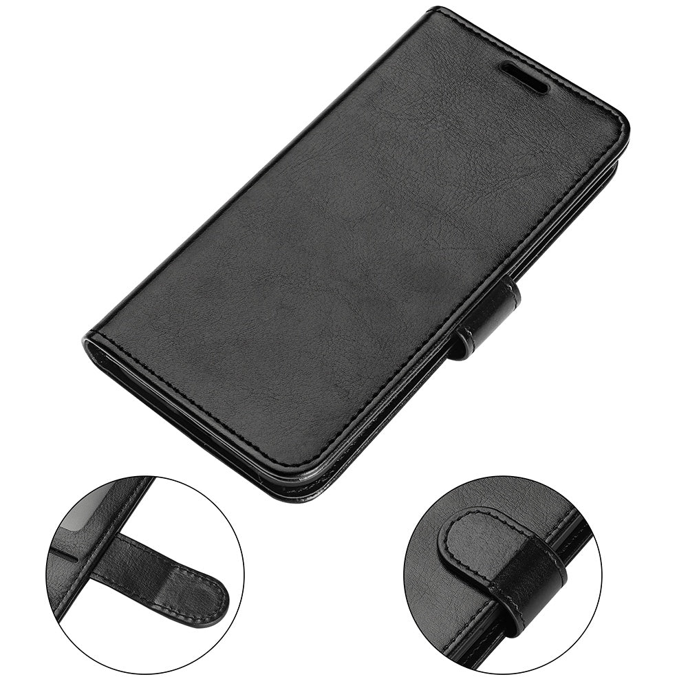 For Honor X8 Crazy Horse Texture Cell Phone Cover Folio Flip Leather Wallet Stand Protective Case