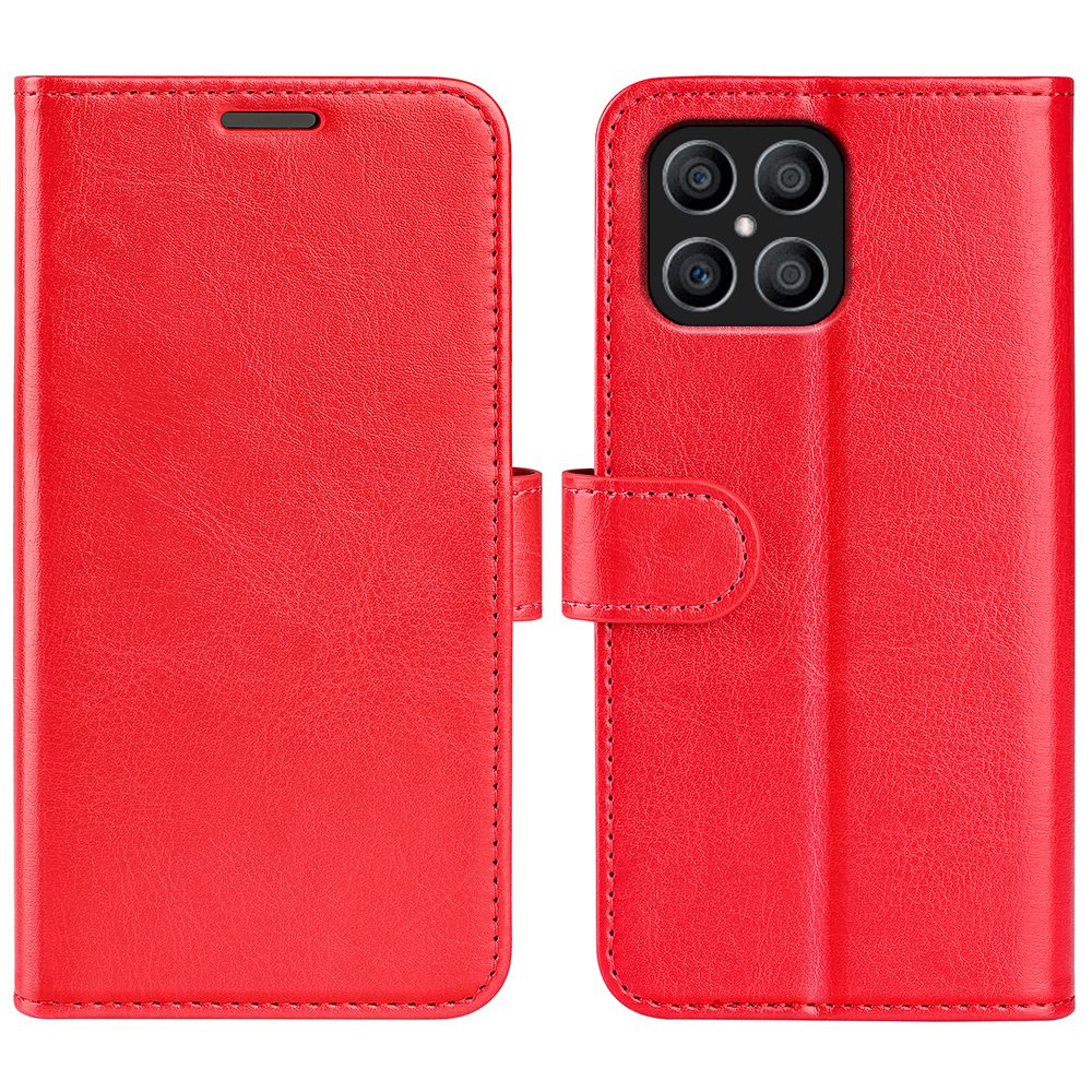 For Honor X8 Crazy Horse Texture Cell Phone Cover Folio Flip Leather Wallet Stand Protective Case