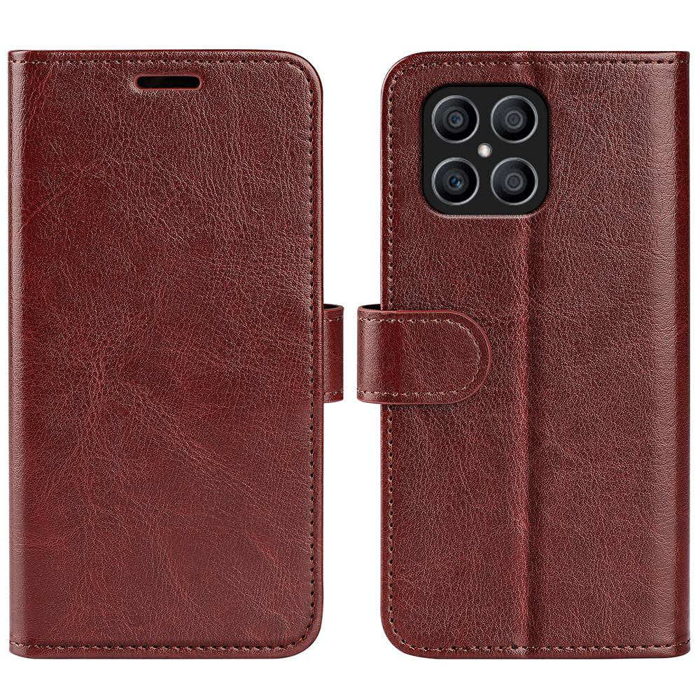 For Honor X8 Crazy Horse Texture Cell Phone Cover Folio Flip Leather Wallet Stand Protective Case