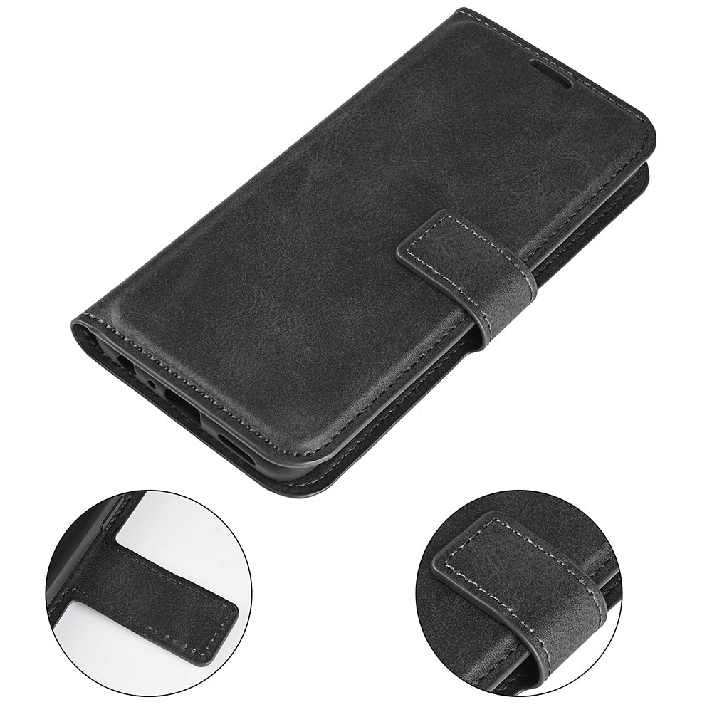 For Honor X8 Textured PU Leather Cover Stand Wallet Feature Magnetic Clasp Shockproof Flip Phone Case