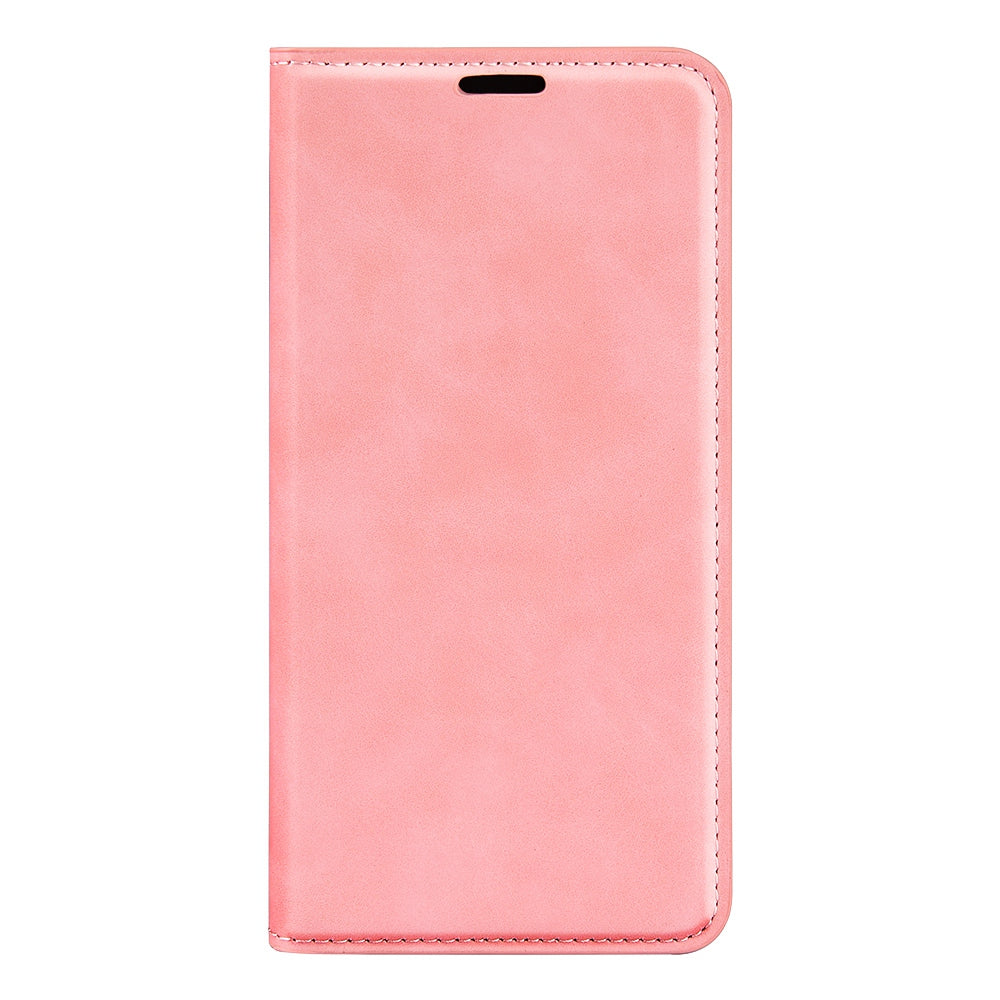 For Honor X8 Skin-touch Folio Flip Leather Cover Auto-absorbed Magnetic Phone Wallet Stand Case