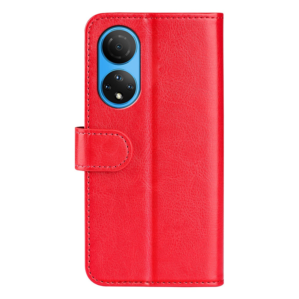 For Honor X7 Crazy Horse Texture Leather Phone Cover Folio Flip Stand Protective Case with Wallet