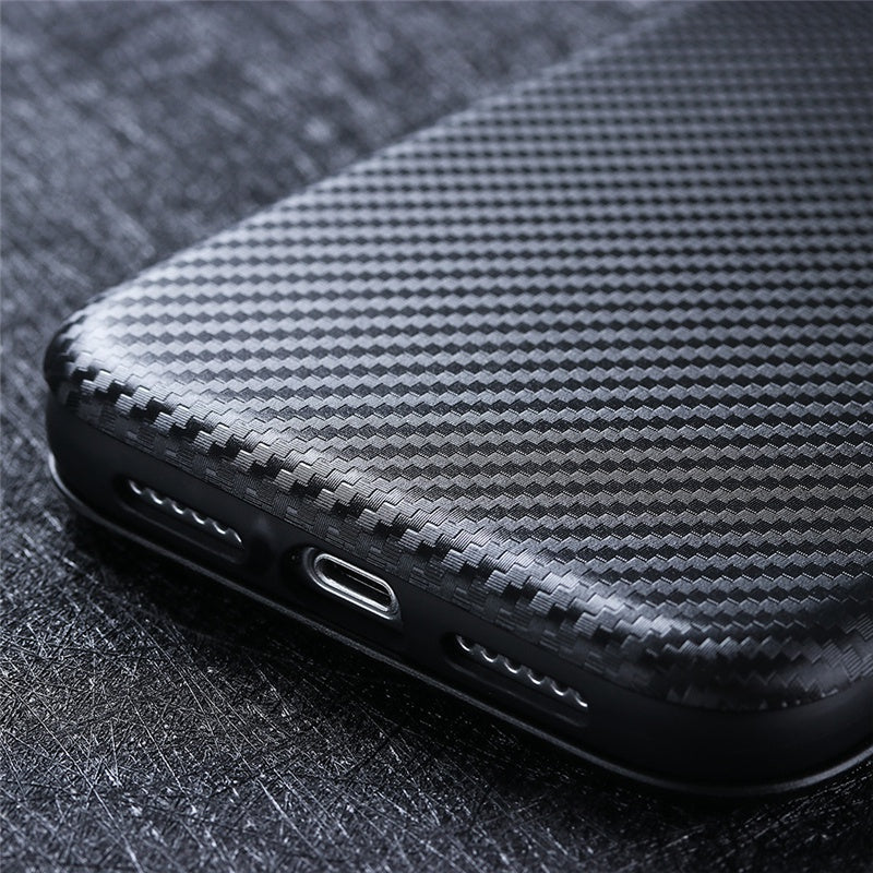 For Honor X8 Anti-fall PU Leather Carbon Fiber Texture Case Magnetic Auto-absorbed Adjustable Stand Cell Phone Shell