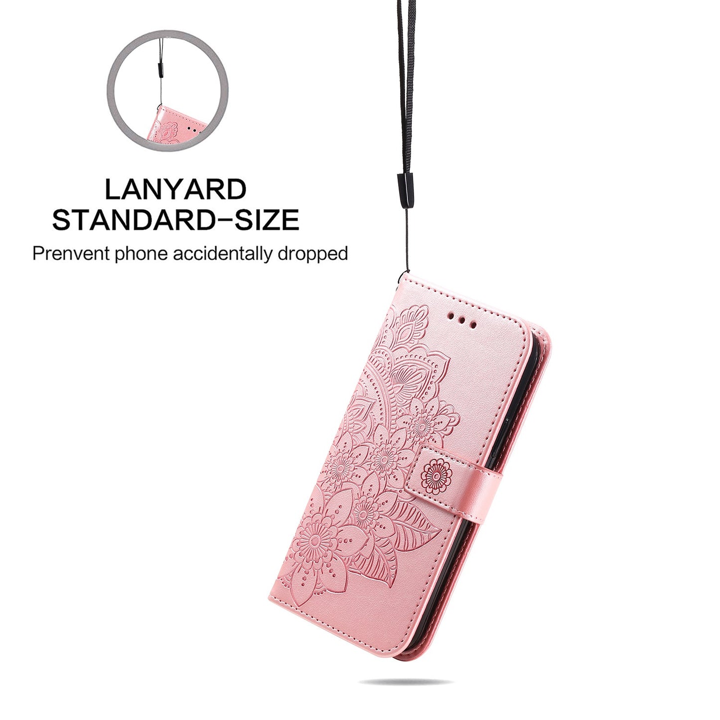 For Huawei nova 9 Pro/Honor 50 Pro Wallet Style Full Coverage Case Flower Imprinting Magnetic Closing Leather Phone Shell with Stand