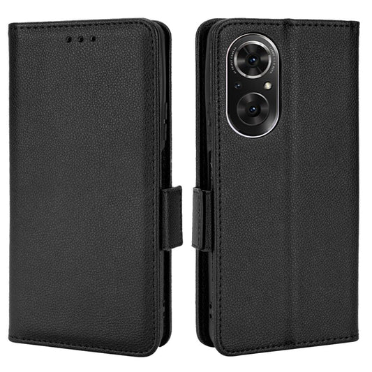 For Huawei nova 9 SE/Honor 50 SE Litchi Texture PU Leather Flip Folio Cover Wallet Design Stand Magnetic Protective Phone Case