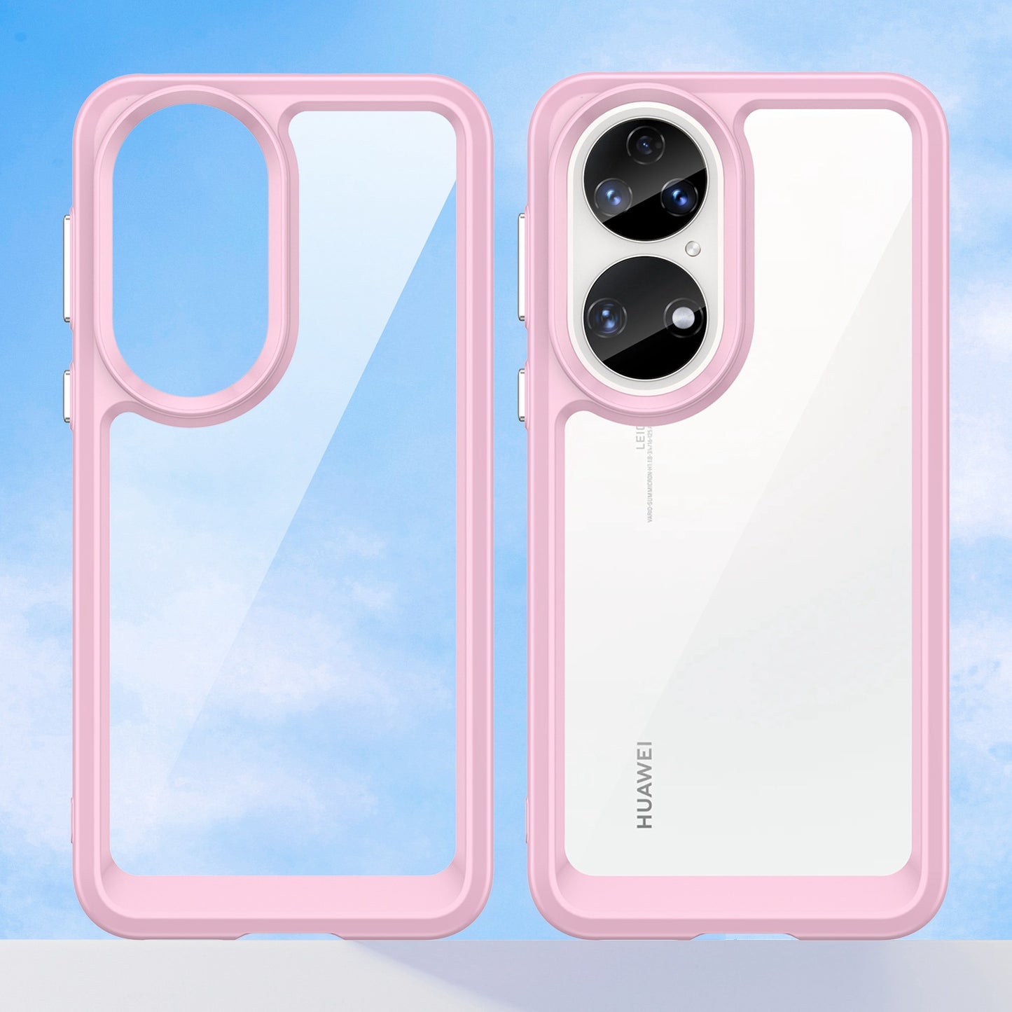 For Honor P50/P50E TPU + Acrylic Hybrid Case Independent PC Buttons Anti-dust Mobile Phone Shell