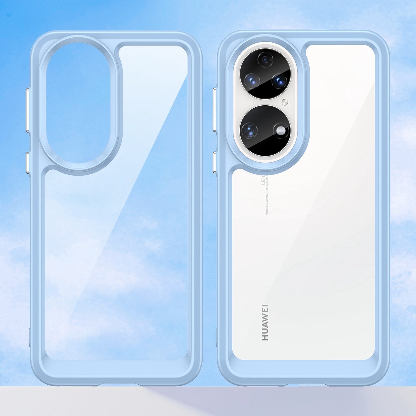 For Honor P50/P50E TPU + Acrylic Hybrid Case Independent PC Buttons Anti-dust Mobile Phone Shell