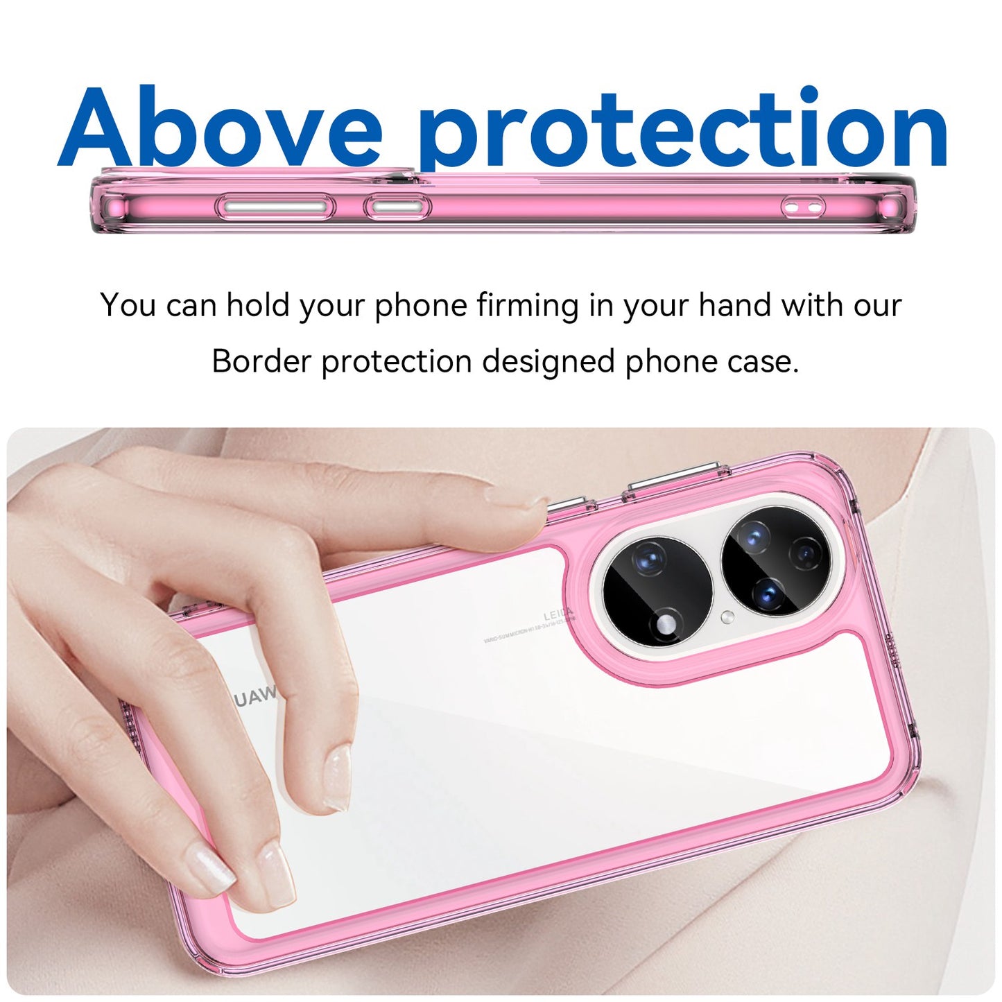 For Honor P50/P50E TPU + Acrylic Hybrid Case Independent PC Buttons Anti-dust Mobile Phone Shell
