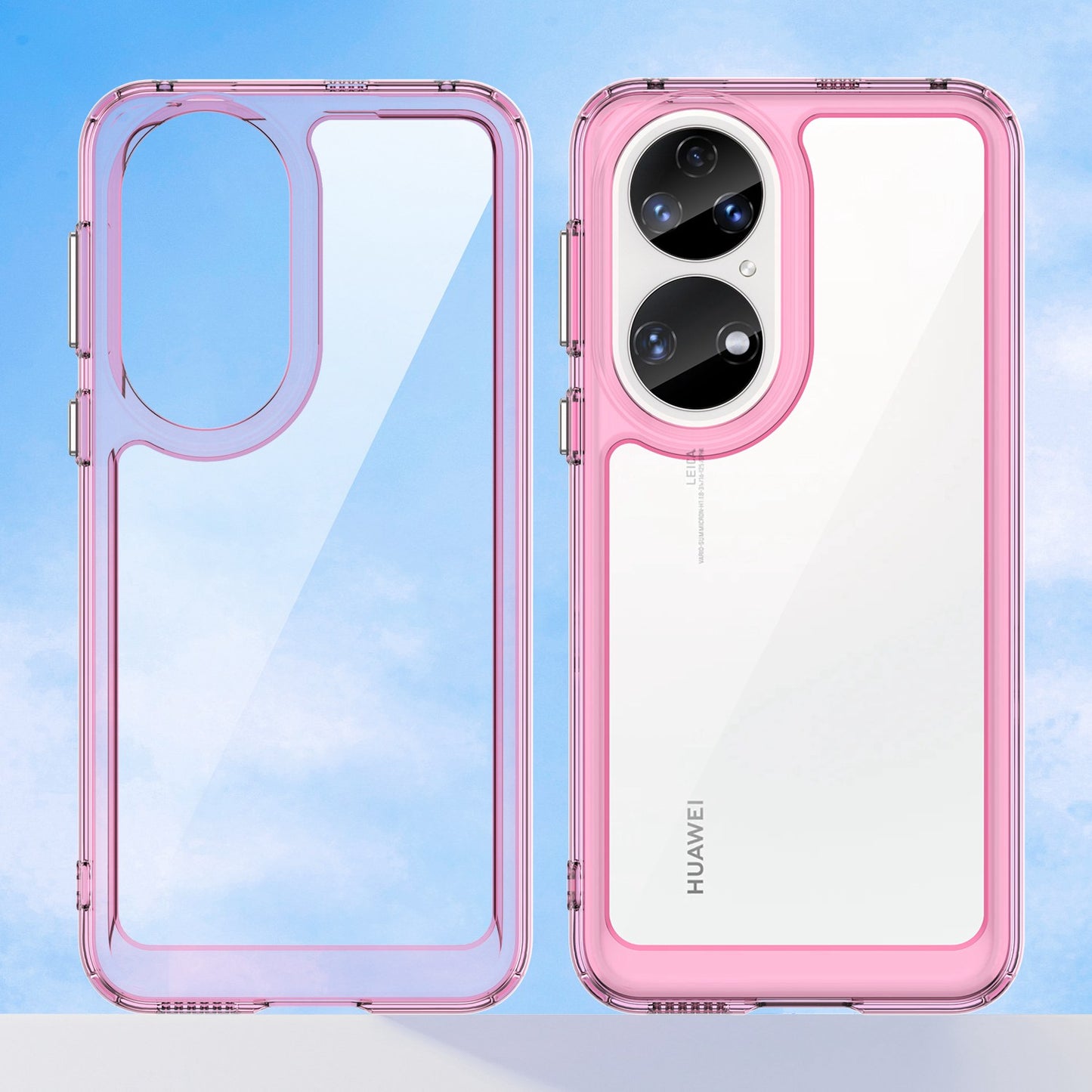 For Honor P50/P50E TPU + Acrylic Hybrid Case Independent PC Buttons Anti-dust Mobile Phone Shell