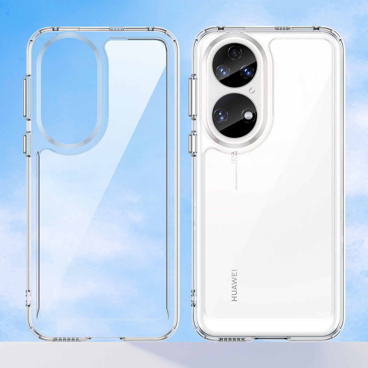 For Honor P50/P50E TPU + Acrylic Hybrid Case Independent PC Buttons Anti-dust Mobile Phone Shell