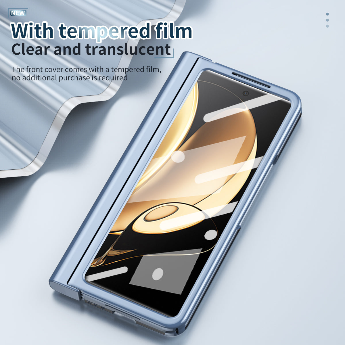 For Honor Magic V Tempered Glass Film Phone Cover Pen Slot Hinge Electroplating Folding PC Case with Stylus Pen