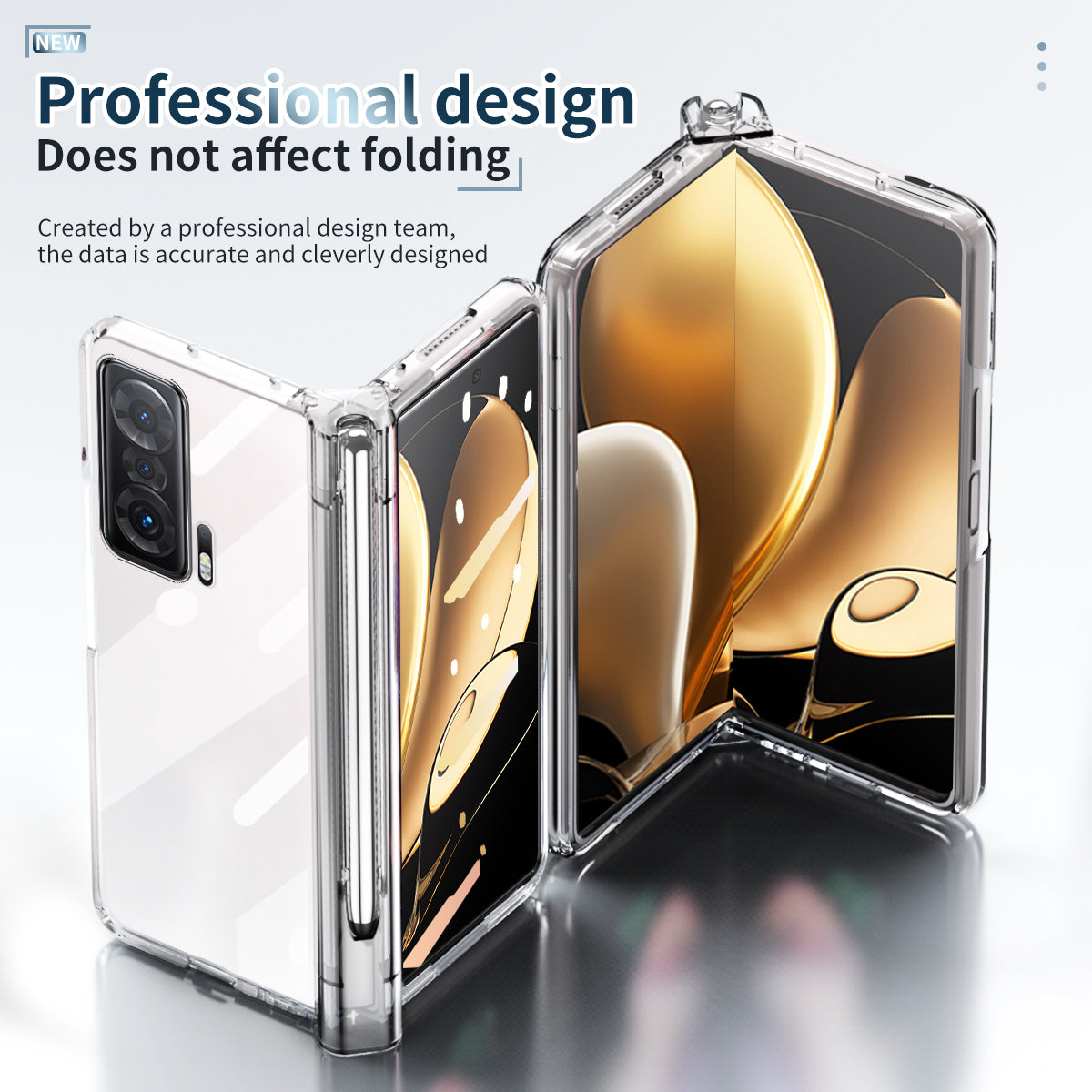 For Honor Magic V Tempered Glass Film Phone Cover Pen Slot Hinge Electroplating Folding PC Case with Stylus Pen